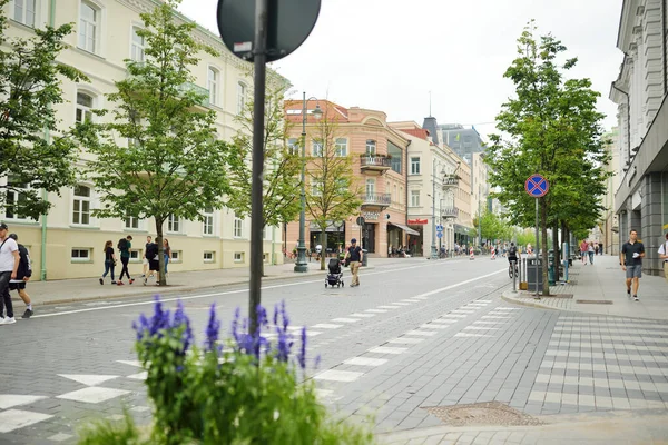 Vilnius Lituânia Julho 2020 Avenida Gediminas Principal Rua Vilnius Onde — Fotografia de Stock