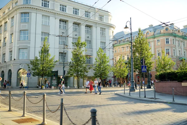 Vilnius Lituania Julio 2020 Avenida Gediminas Calle Principal Vilna Donde —  Fotos de Stock