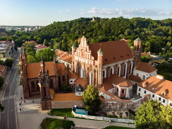 Anne Kilisesi Nin Vilnius Güzel Muhtemelen Ünlü Binalarından Biri Olan — Stok fotoğraf