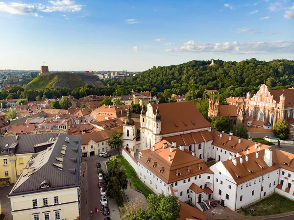 Aerial View Vilnius Old Town One Largest Surviving Medieval Old — Stock Photo, Image