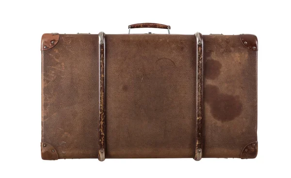 Retro Koffer Isoliert Auf Weißem Hintergrund — Stockfoto