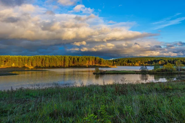 Paisagem Outono Pitoresca Natureza Russa Pôr Sol — Fotografia de Stock