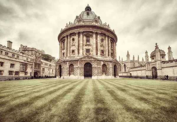 The sepia image of Radcliffe Camera, that was built to house Science library and now serving as reading room for the Bodleian library. Oxford University. England