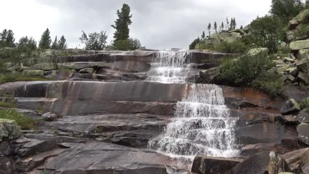 Mountain River Close Video Waterfall — Stock Video