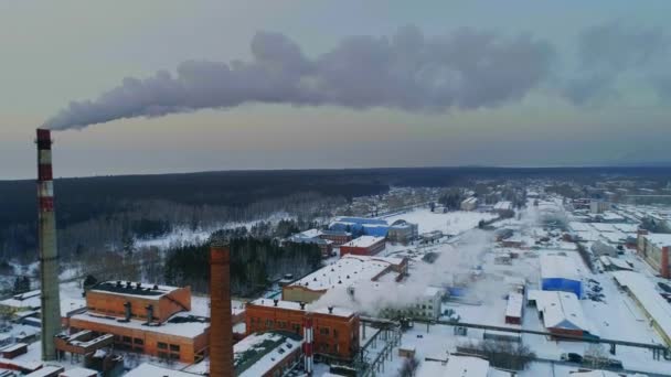 Utsikt Över Industriområde Gården Fabrik Flygfoto — Stockvideo