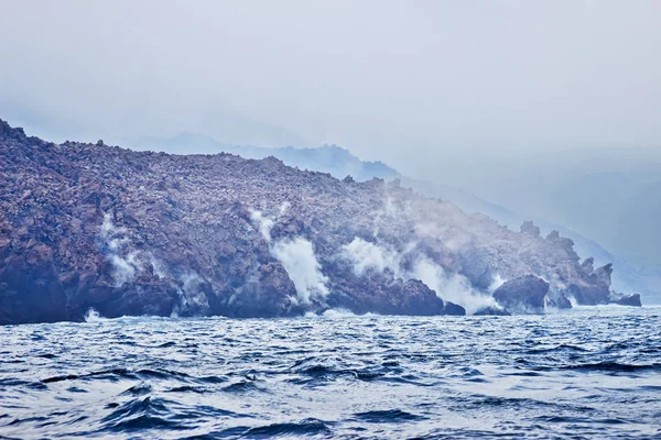 Okhotsk Sea Chirpoy Island Snow Volcano Activity Russia — Stock Photo, Image