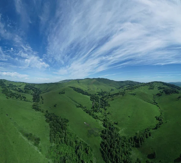 Luftaufnahme Der Ländlichen Landschaft Des Altai — Stockfoto