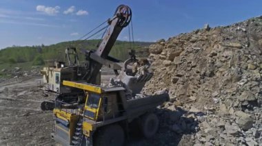 havadan görüntüleri açık Ocak maden, Belovo, Rusya Federasyonu