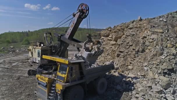 Images Aériennes Mine Ciel Ouvert Belovo Russie — Video