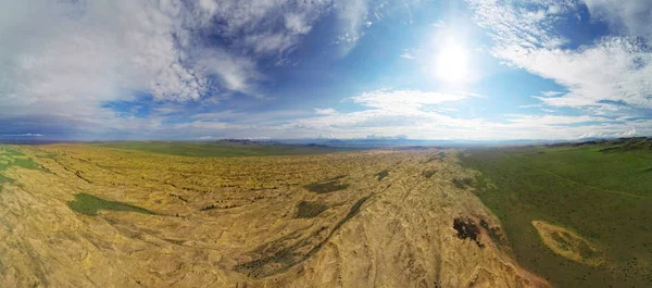 Panoramic View Sandy Dune Desert Altan Els Mongolia Royalty Free Stock Photos