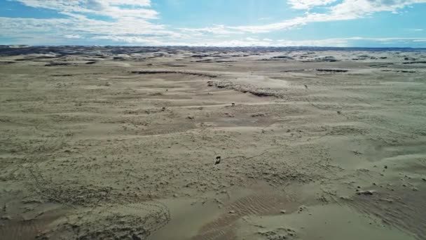 Zand Van Mongoolse Woestijn Natuurlijke Achtergrond — Stockvideo