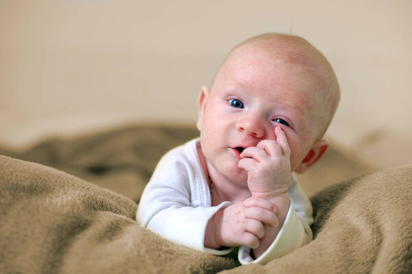 Allergies, atopic dermatitis on the face of a baby