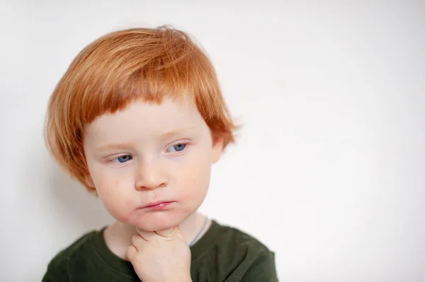 Boy Allergies His Face — Stock Photo, Image