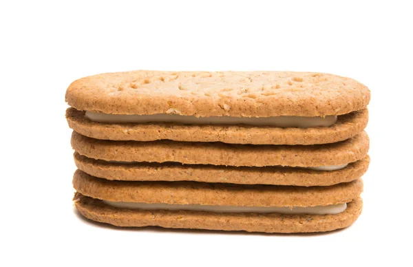 Soubory Cookie Obilovin Izolovaných Bílém Pozadí — Stock fotografie