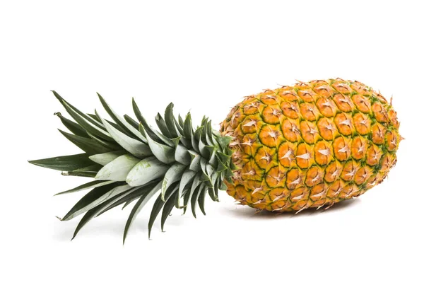 Gros Ananas Mûr Isolé Sur Fond Blanc — Photo