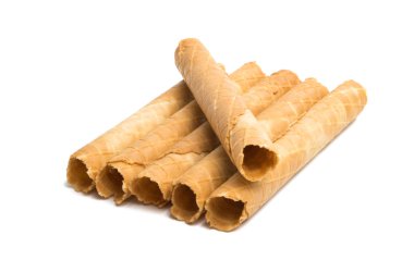 Waffle izole üzerinde beyaz arka plan rulo