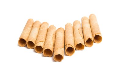 Waffle izole üzerinde beyaz arka plan rulo