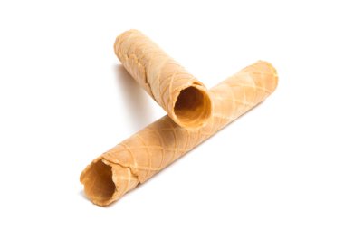 Waffle izole üzerinde beyaz arka plan rulo