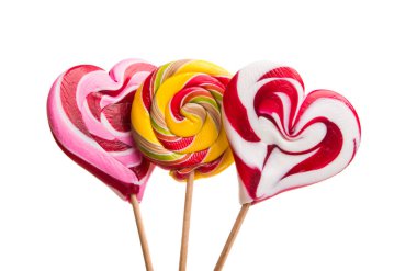 beyaz bir arka plan üzerinde izole bir çubuk üzerinde lolipop