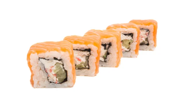 Sushi Isolado Sobre Fundo Branco — Fotografia de Stock