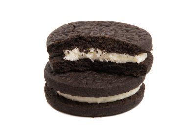 çift çerez beyaz arkaplanda izole