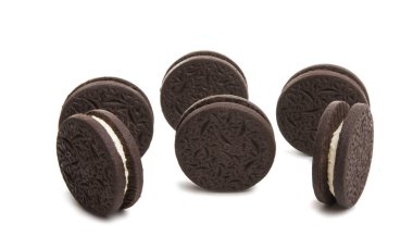 çift çerez beyaz arkaplanda izole