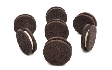 çift çerez beyaz arkaplanda izole