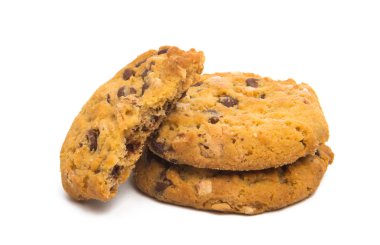 fındık ve çikolata beyaz zemin üzerine izole ile tanımlama