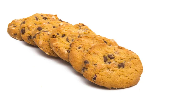 Печиво Горіхами Шоколадом Ізольоване Білому Тлі — стокове фото