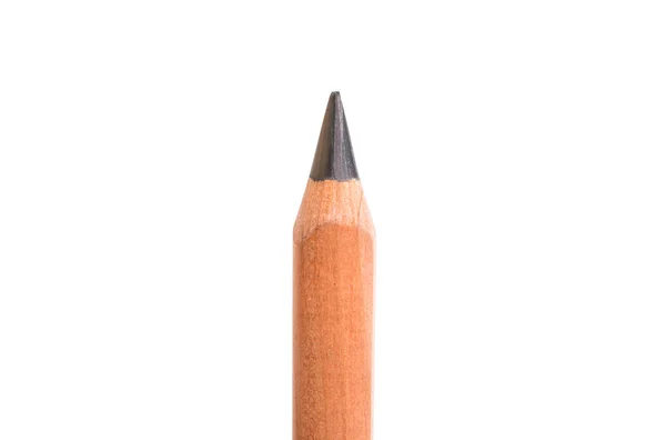 Simple Wooden Pencil Isolated White Background — Stock Photo, Image