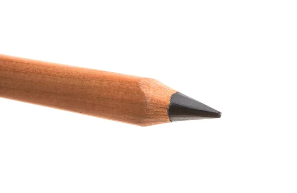 Simple Wooden Pencil Isolated White Background — Stock Photo, Image
