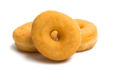 Çörekler beyaz arkaplanda izole edilmiş