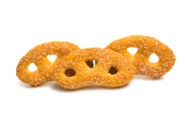 Pretzels Isolado Fundo Branco — Fotografia de Stock