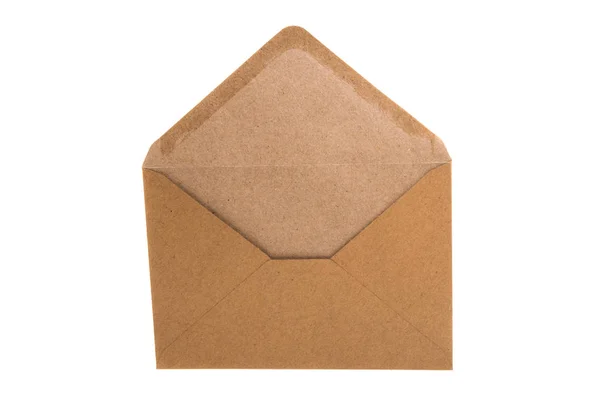 Paper Envelope Isolerad Vit Bakgrund — Stockfoto