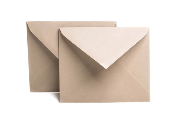 Paper Envelope Isolerad Vit Bakgrund — Stockfoto