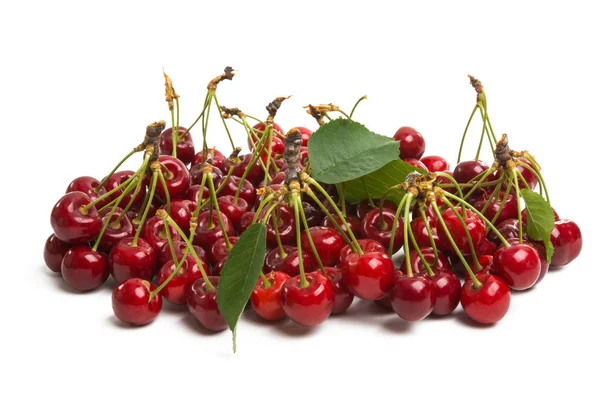 Cherries Isolated White Background — Stock Photo, Image