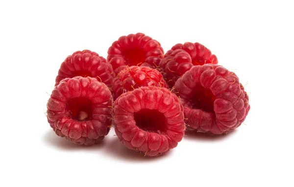 Ripe Raspberry Close Isolated White Background — Stock Photo, Image