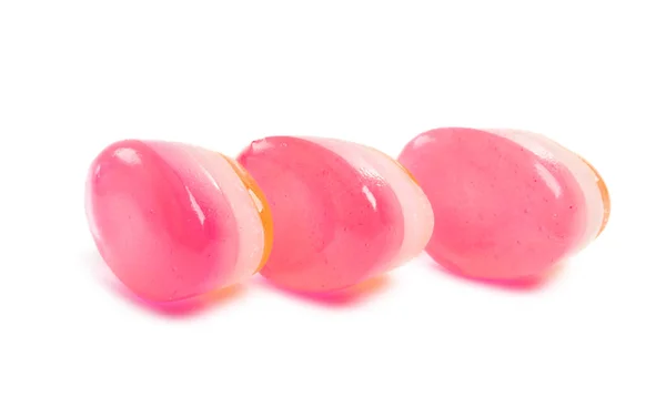 Cukierki Karmelowe Ksylitolem Izolowana Białym Tle — Zdjęcie stockowe