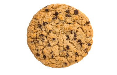 Bisküvi çikolata damla beyaz arka plan üzerinde izole