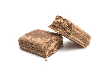 Halva beyaz arkaplanda izole edildi