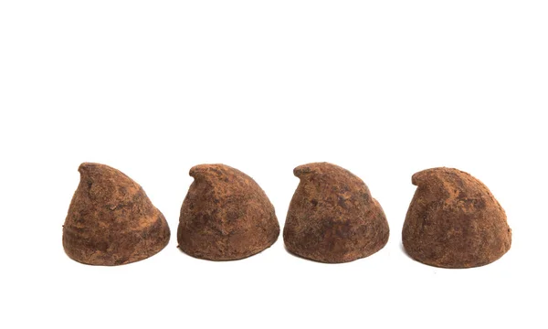 Čokoládové Lanýže Izolované Bílém Pozadí — Stock fotografie