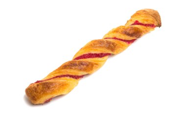 Beyaz arka plan üzerinde izole reçelli puf