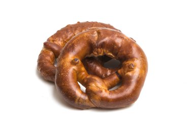 simit beyaz arkaplanda izole edildi