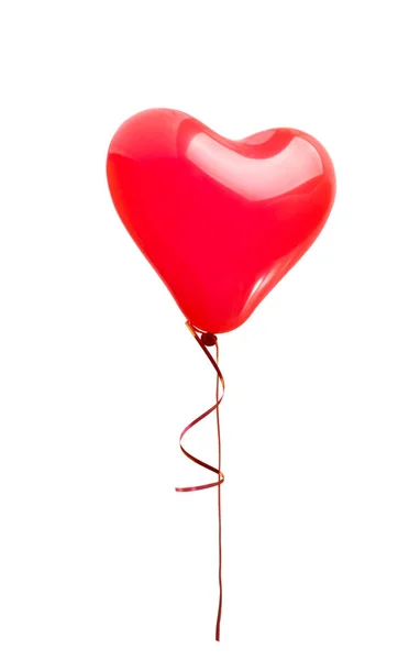 Palloncino Cuore Isolato Sfondo Bianco — Foto Stock