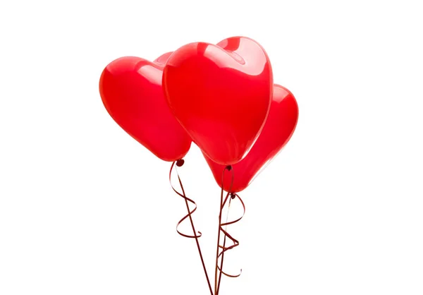 Ballong Hjärtat Isolerad Vit Bakgrund — Stockfoto