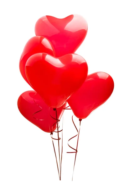 Coração Balão Isolado Fundo Branco — Fotografia de Stock