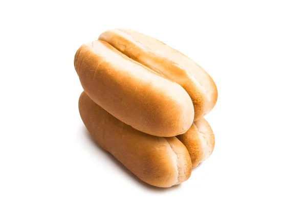 Broodje Voor Hotdog Geïsoleerd Witte Achtergrond — Stockfoto