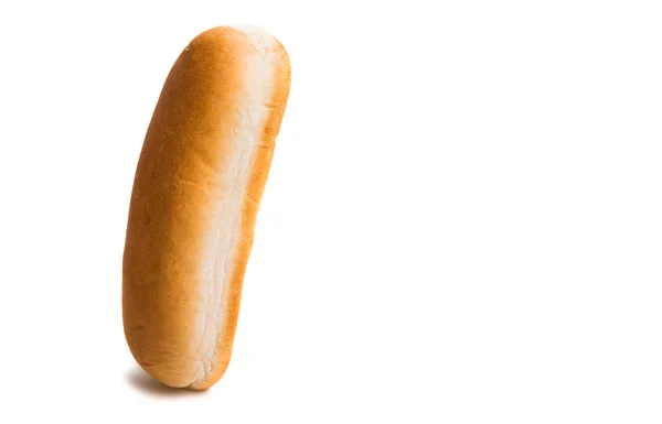 Buchta Hot Dog Izolovaných Bílém Pozadí — Stock fotografie