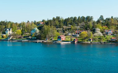 İsveçli fiyort manzara bahar