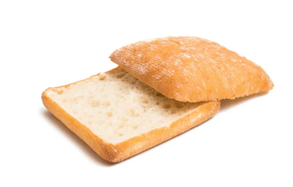 Ciabatta Für Ein Sandwich Auf Weißem Hintergrund — Stockfoto